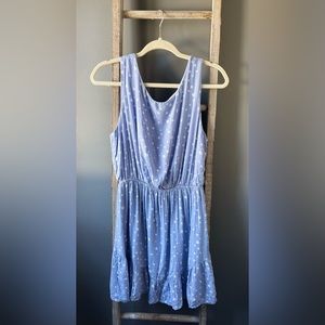 Everly Blue and White Star Tie Back Dress Size Large